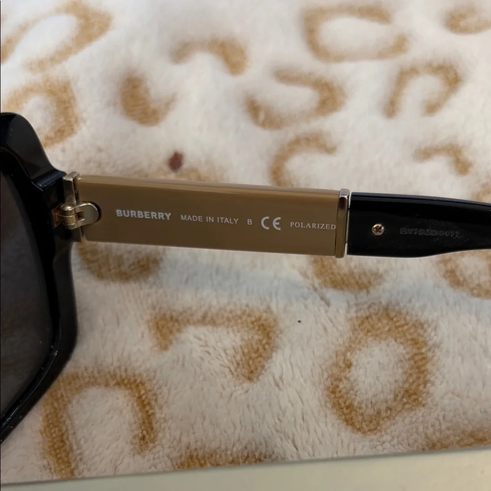 Burberry Glossy Black Square Sunglasses - Picture 4 of 5